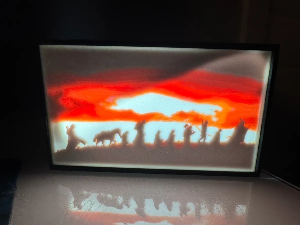 Fellowship of the Ring Lithophane - Photo Art & Lithophanes, in stock in India