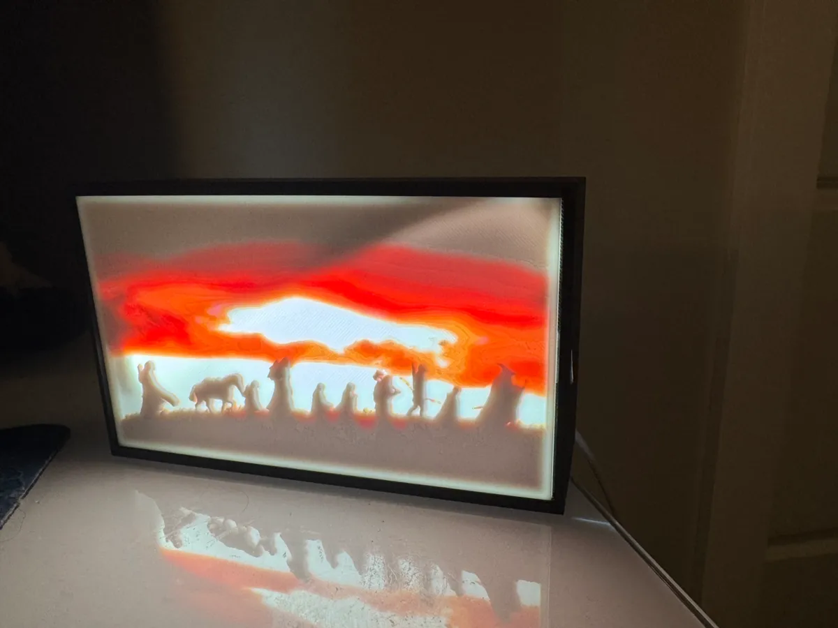 Fellowship of the Ring Lithophane, photo 3 of 4 - Fellowship of the Ring Lithophane Generative Art