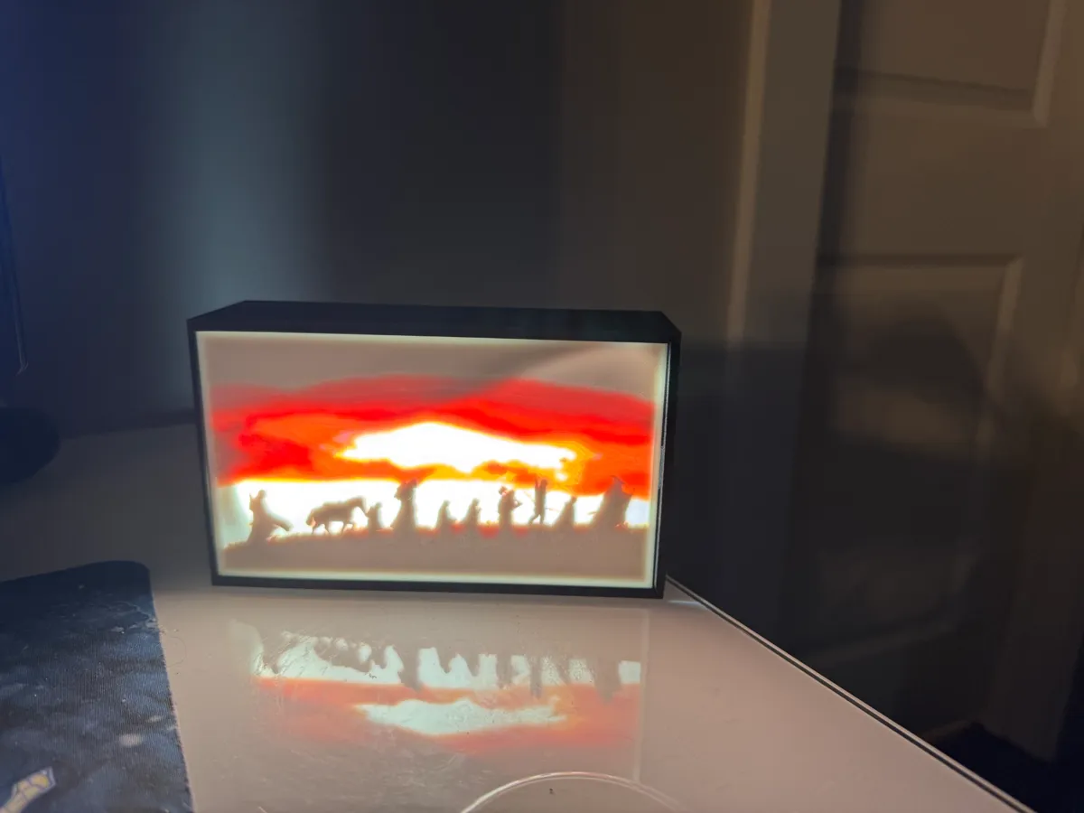 Fellowship of the Ring Lithophane, photo 4 of 4 - Fellowship of the Ring Lithophane Generative Art
