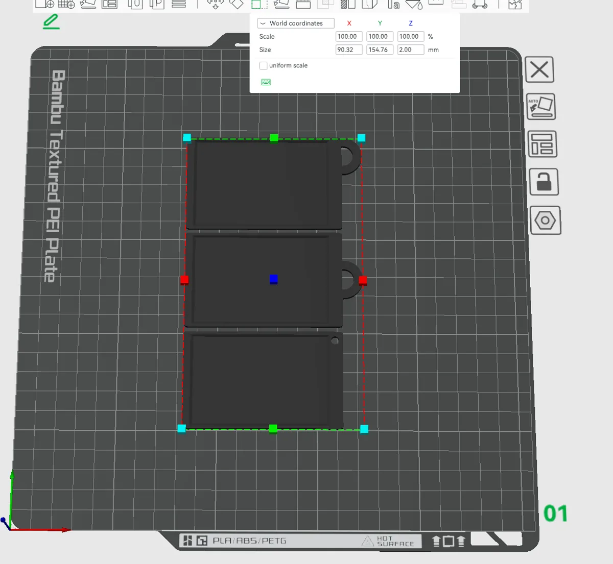 Customisable rectangular tag, photo 2 of 3 - Customisable rectangular tag Generative Art