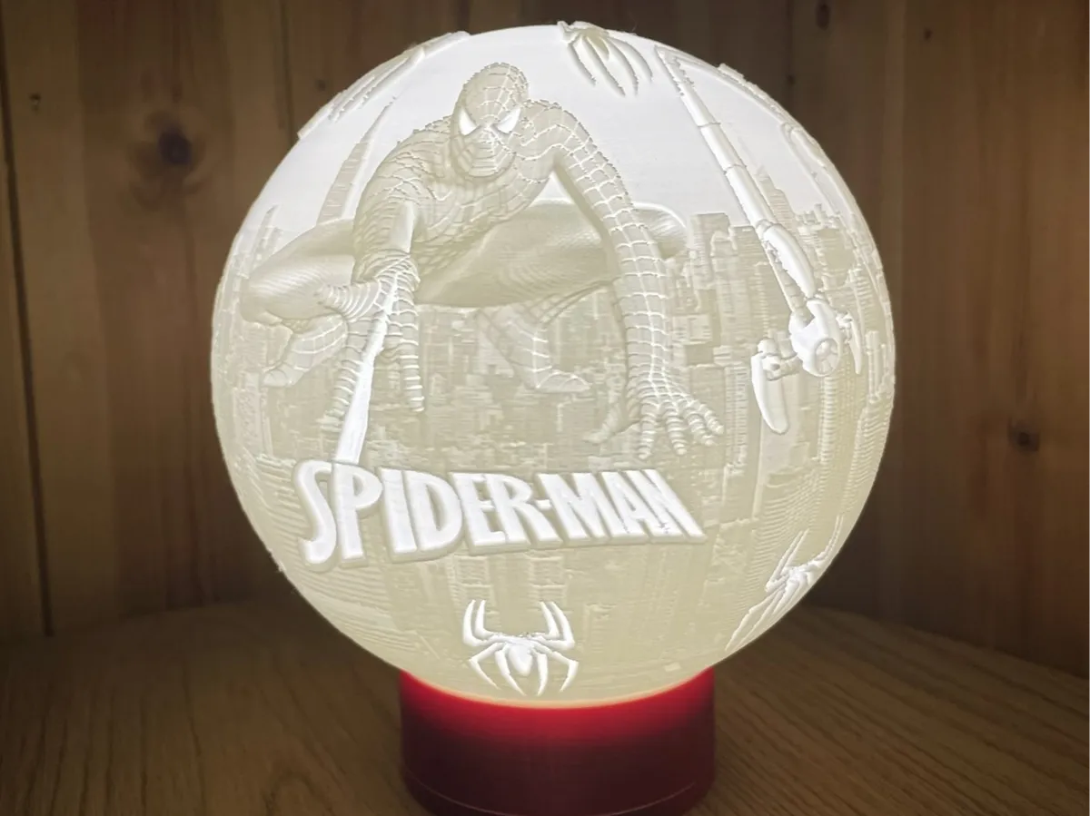 Spiderman Themed Lamp (with MH001 LED Insert) - Character & Anime Lamps, in stock in India