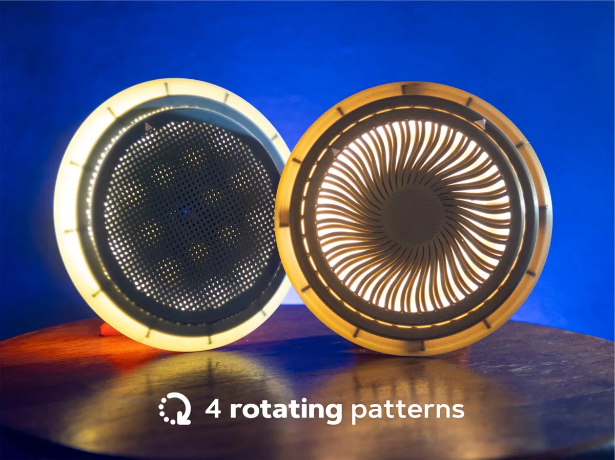 Backlit Moiré Effect Clock - 4 Pattern Options - Nixie, Digital & Word Clocks, in stock in India
