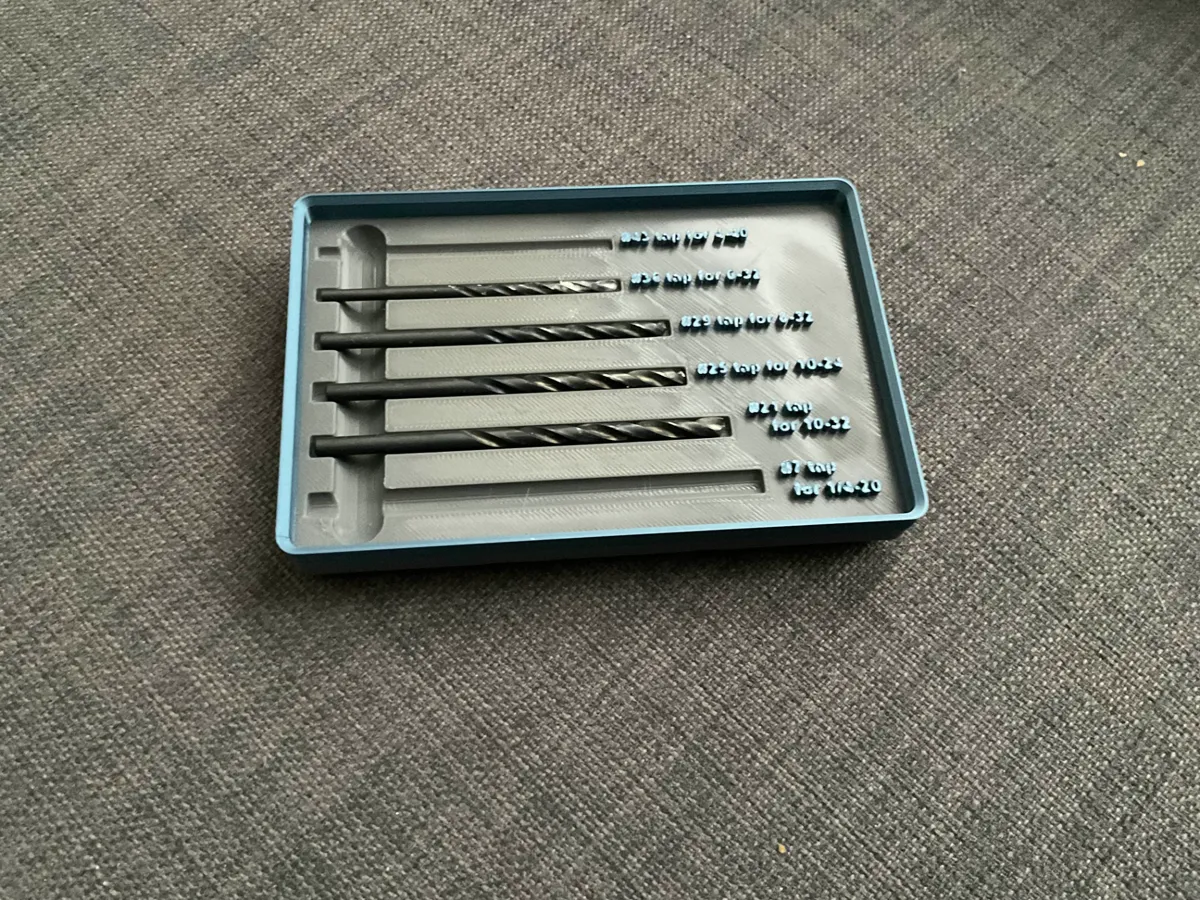 Tap Set Gridfinity Bin, photo 3 of 4 - Tap Set Gridfinity Bin Tools
