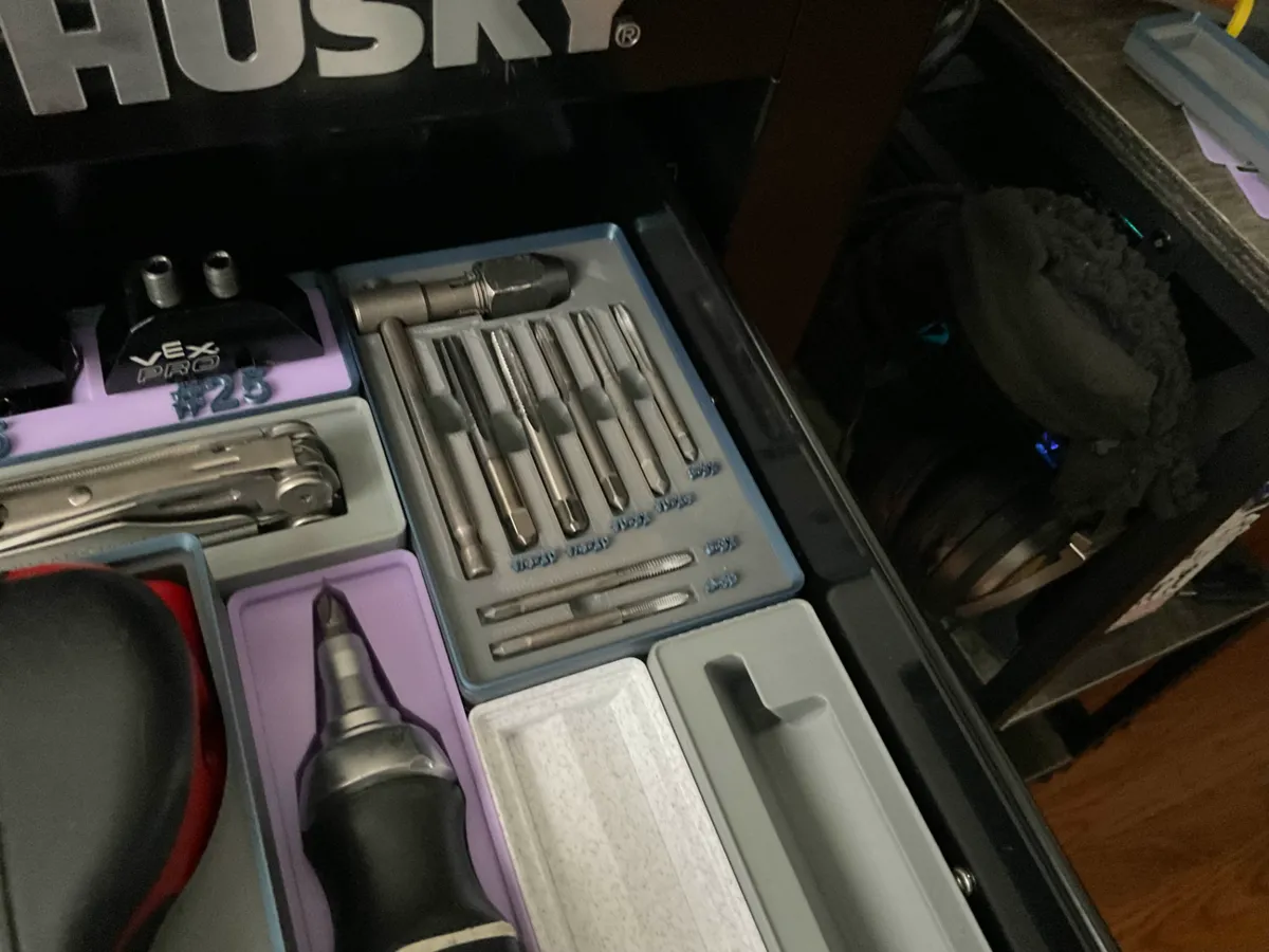 Tap Set Gridfinity Bin, photo 4 of 4 - Tap Set Gridfinity Bin Tools