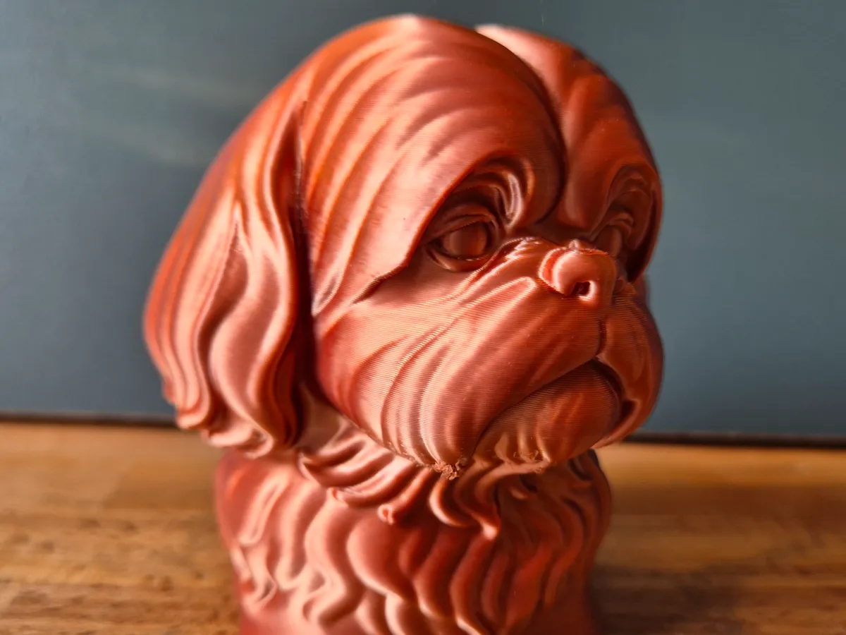 Shih Tzu Bust - Realistic Dog Sculpture