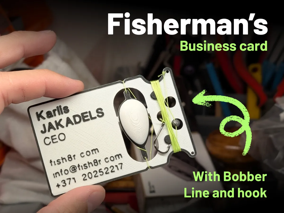 Fisherman’s Business Card, Functional Fishing Kit