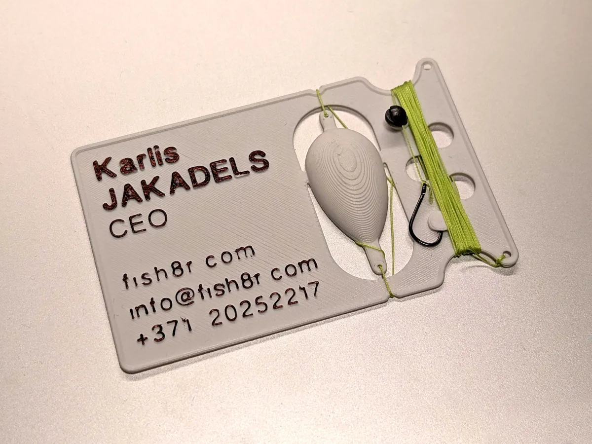 Fisherman’s Business Card, Functional Fishing Kit, photo 3 of 4 - Fisherman’s Business Card, Functional Fishing Kit Desk & Office