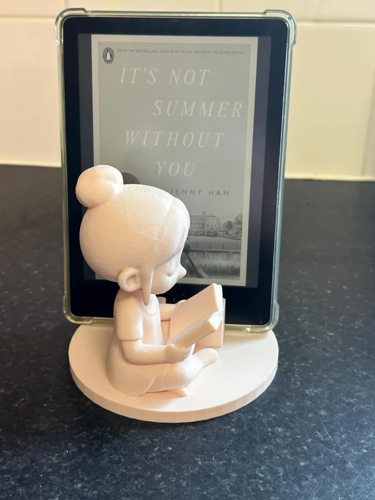 Cosy Reading Girl Kindle Stand, photo 3 of 4 - Cosy Reading Girl Kindle Stand Mobile & Device Accessories