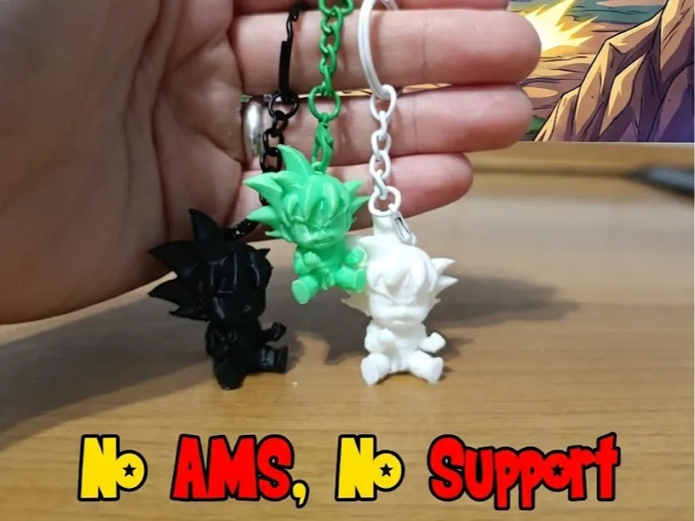 Mini Chibi Angry Goku, Keychain / Mini Figure