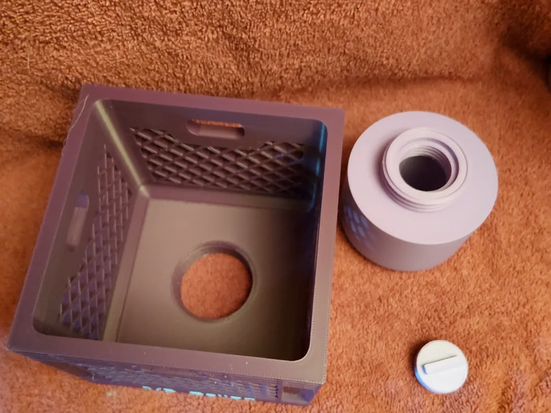 Milk Crate Drink Holder (Half Gallon ) with base
