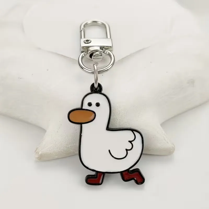 Cute White Duck Keychain pendant