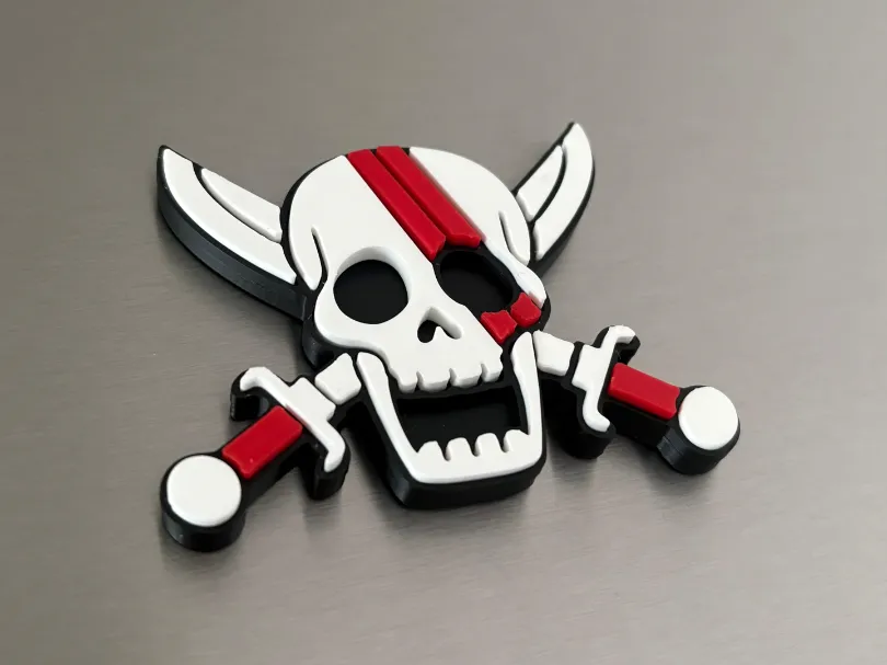Red Hair Pirates Jolly Roger (One Piece Magnet)