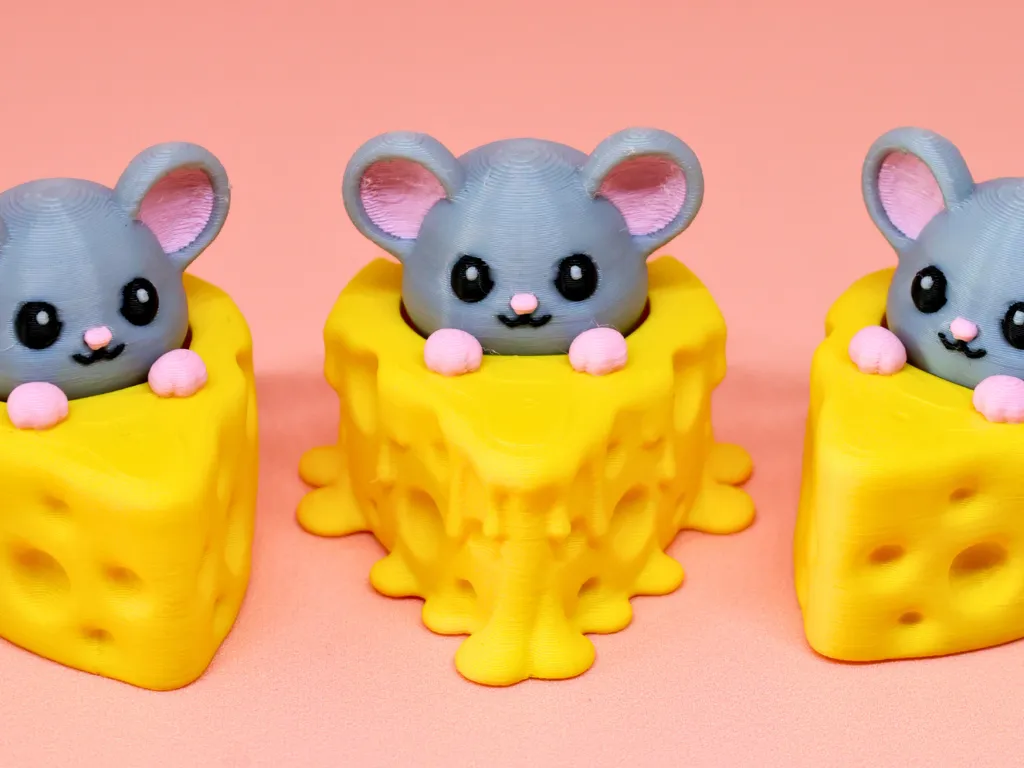 Peekaboo Mouse with Cheese Fidget Clicker, photo 2 of 4 - Peekaboo Mouse with Cheese Fidget Clicker Fidget & Sensory Toys