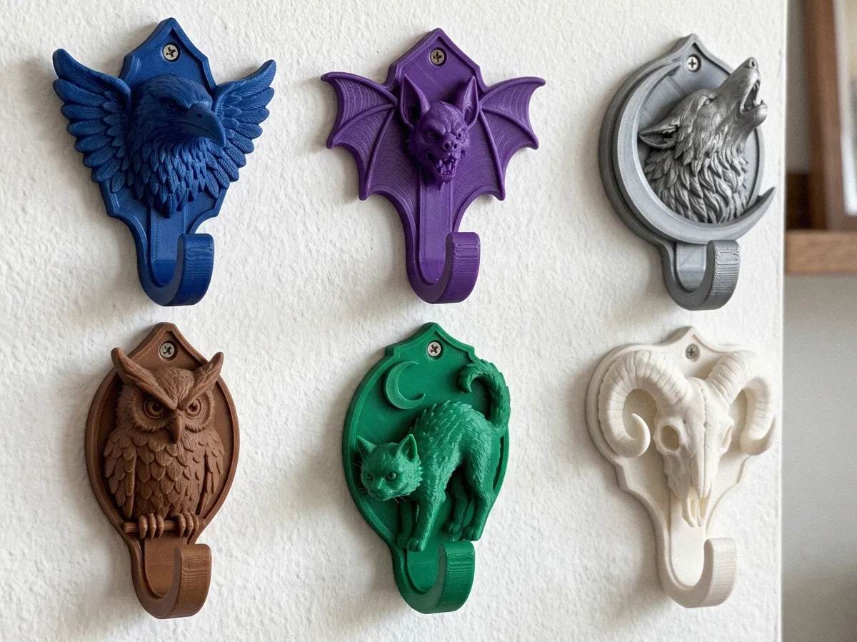 Mystic & Nocturnal Creature Wall Hooks, photo 2 of 3 - Mystic & Nocturnal Creature Wall Hooks Storage & Organisation