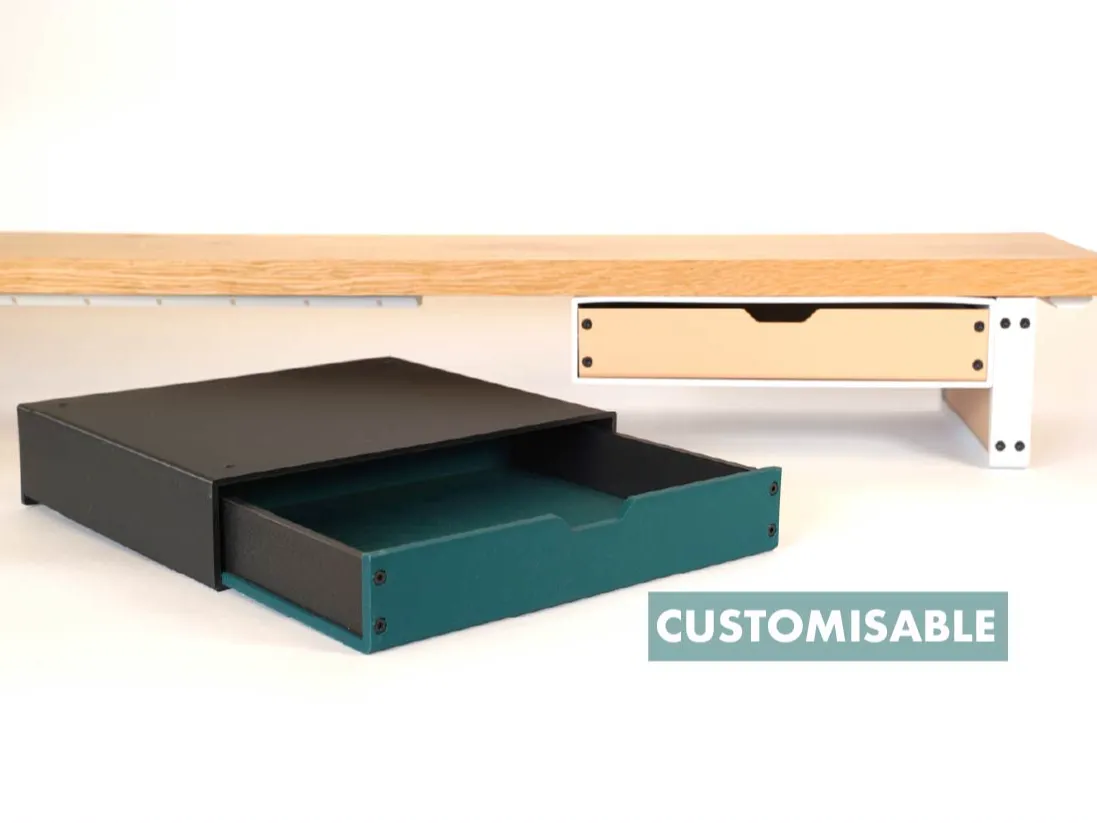 Foxwood Studio - Desk Shelf Drawer - Customisable - Monitor Risers & Stands, in stock in India