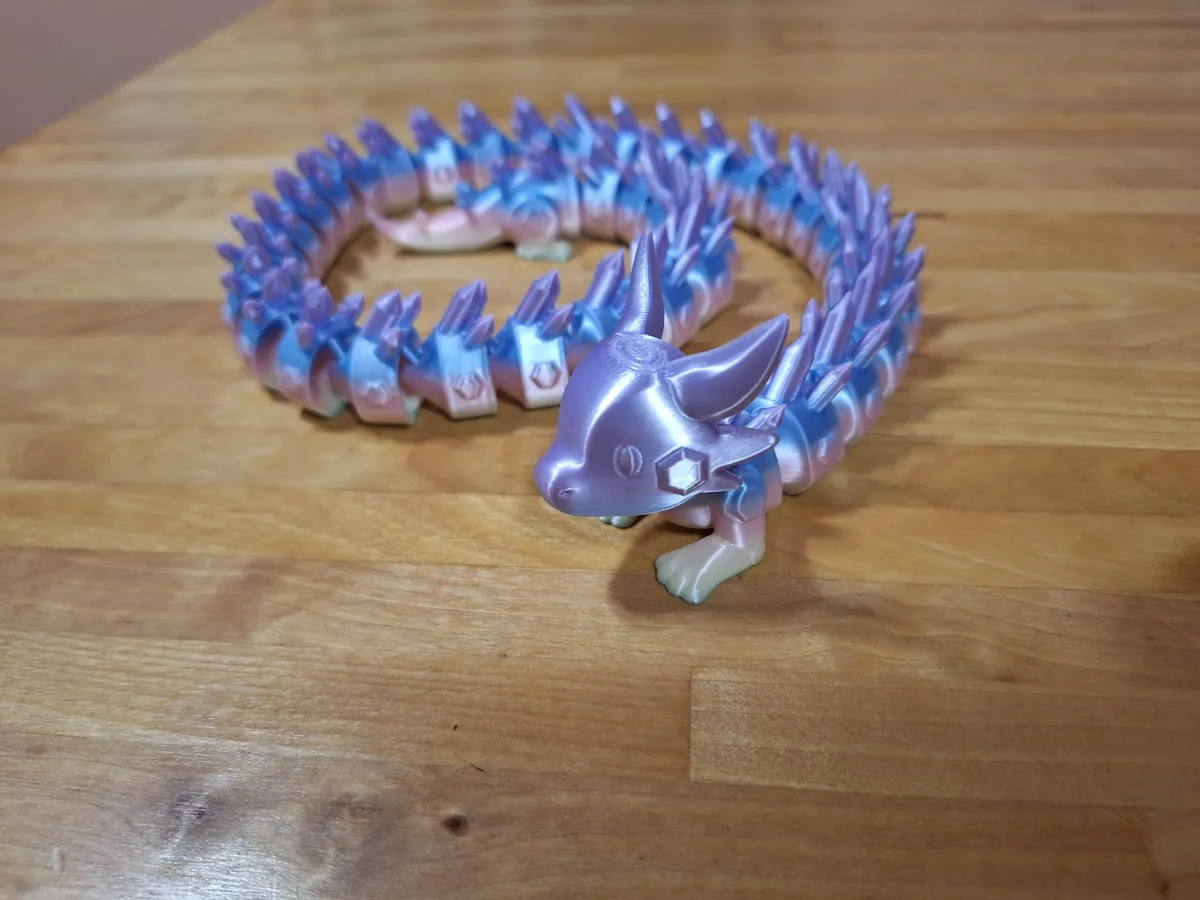 Baby Crystal Dragon - 2' Articulated, photo 3 of 3 - Baby Crystal Dragon - 2' Articulated Fidget & Sensory Toys