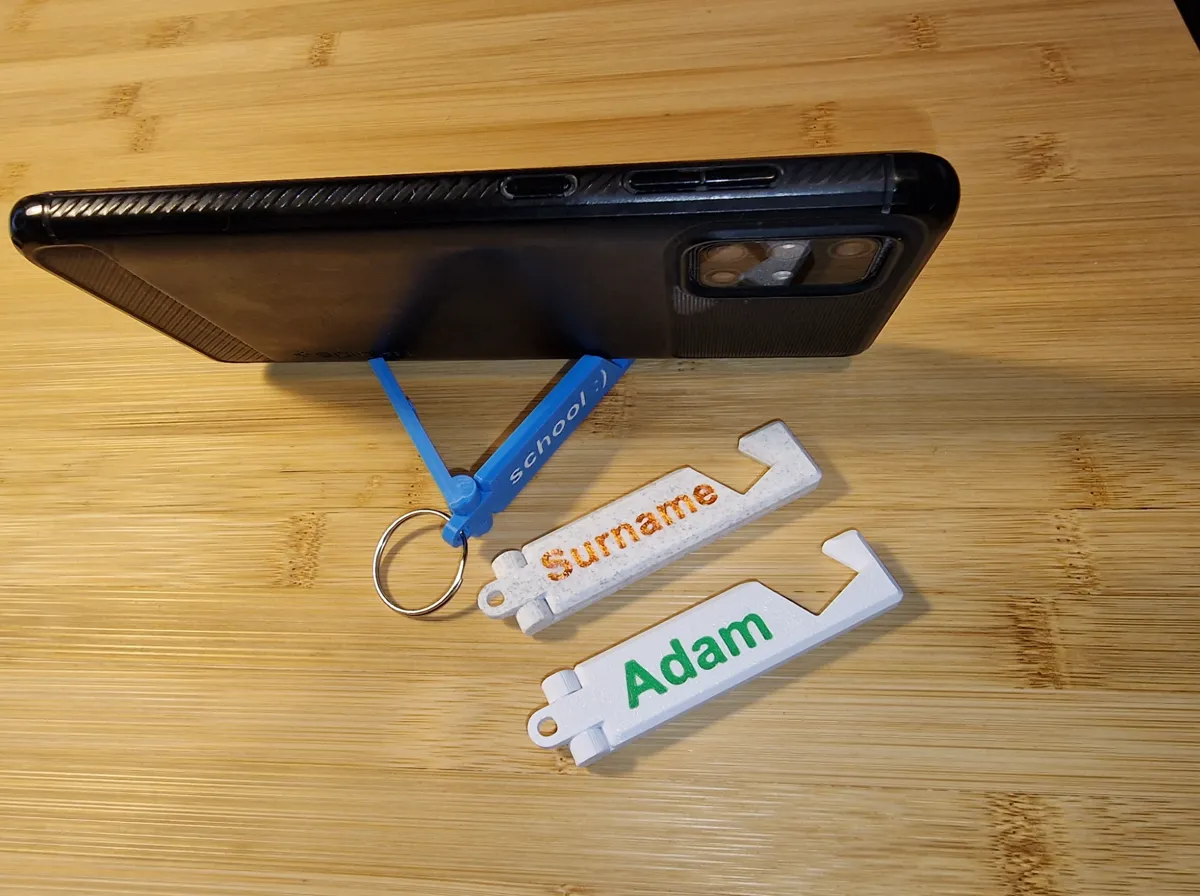 Customizable Foldable Keychain Phone Stand, photo 2 of 4 - Customizable Foldable Keychain Phone Stand Tools