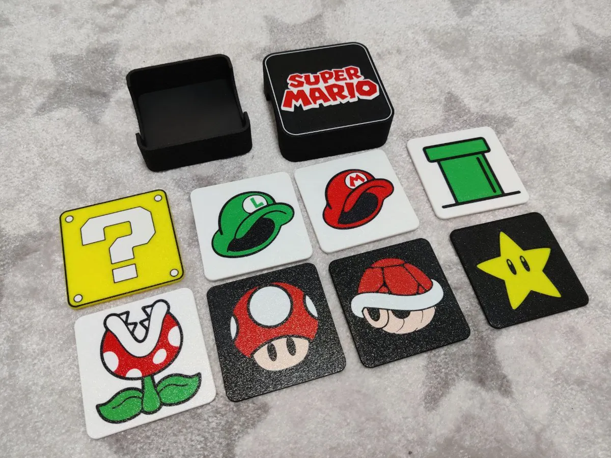 Coaster Set Super Mario (with case)