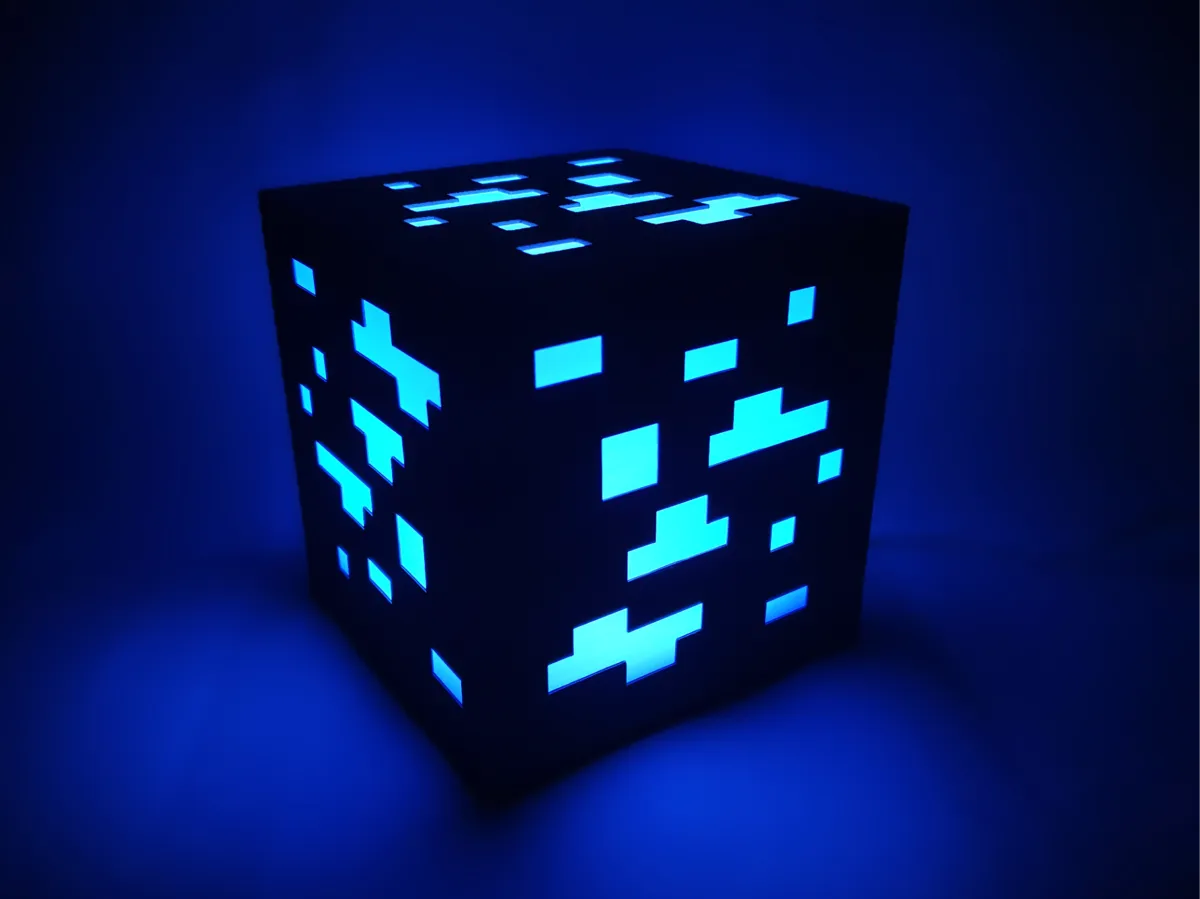 Minecraft Ore Lamp 120 mm size - LED Lamp Kit 001