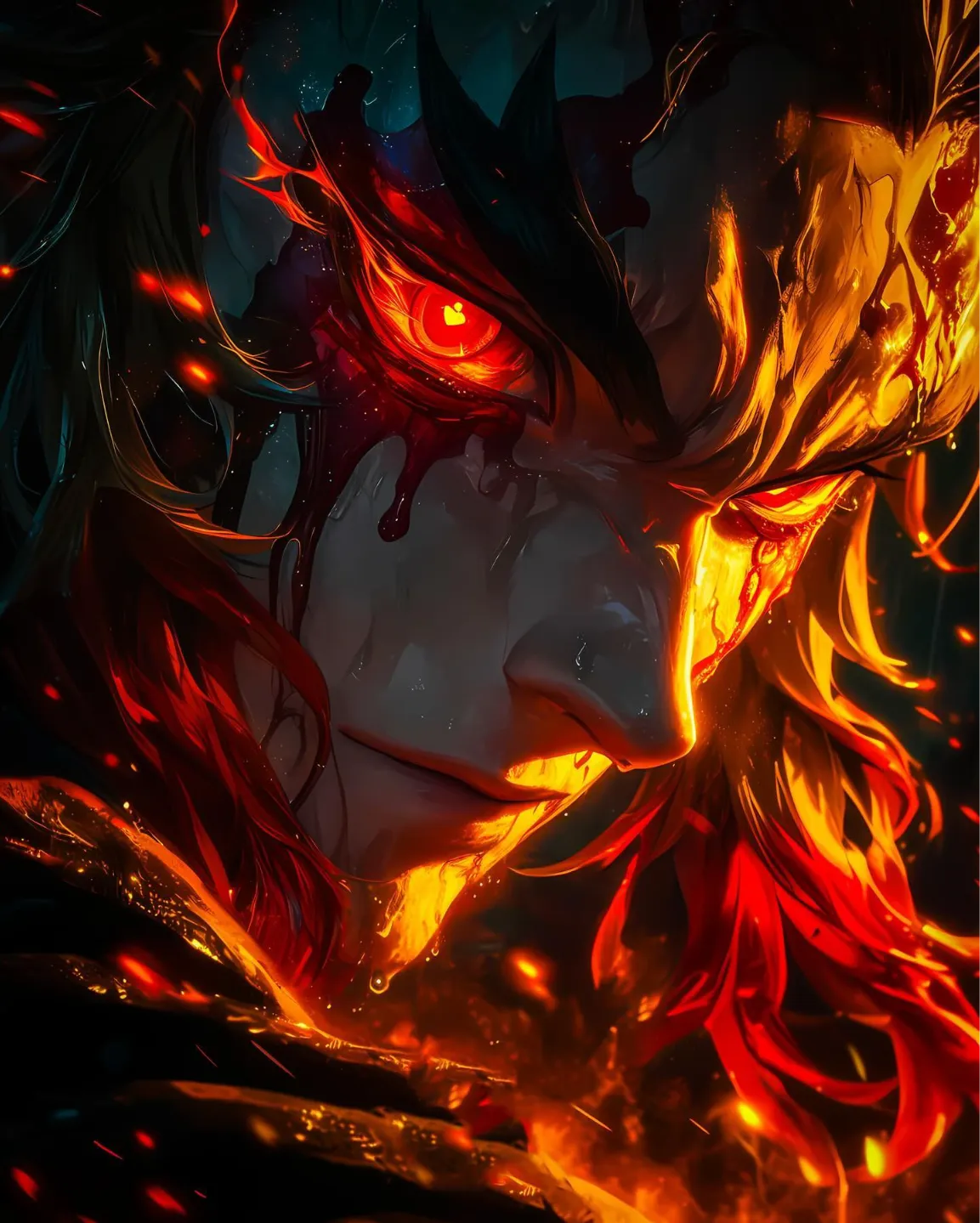 Rengoku Angry (demon slayer) - 2D Art, in stock in India