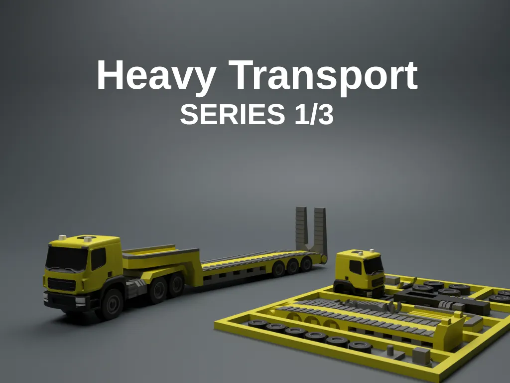 Heavy Transport SERIES 1/3 Lowbed Truck KIT CARD
