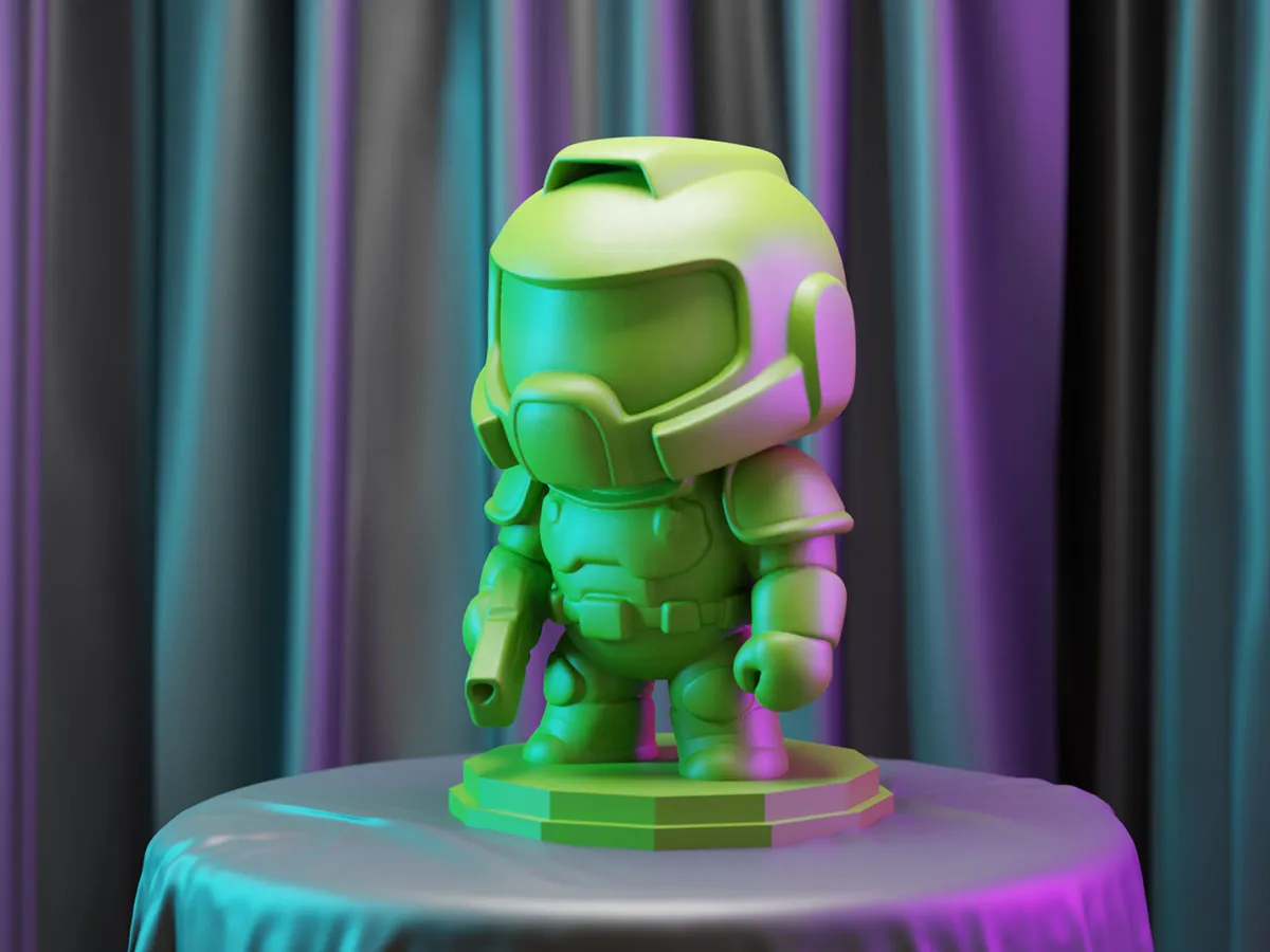 The Doomguy from Doom Inspired Chibi Figure
