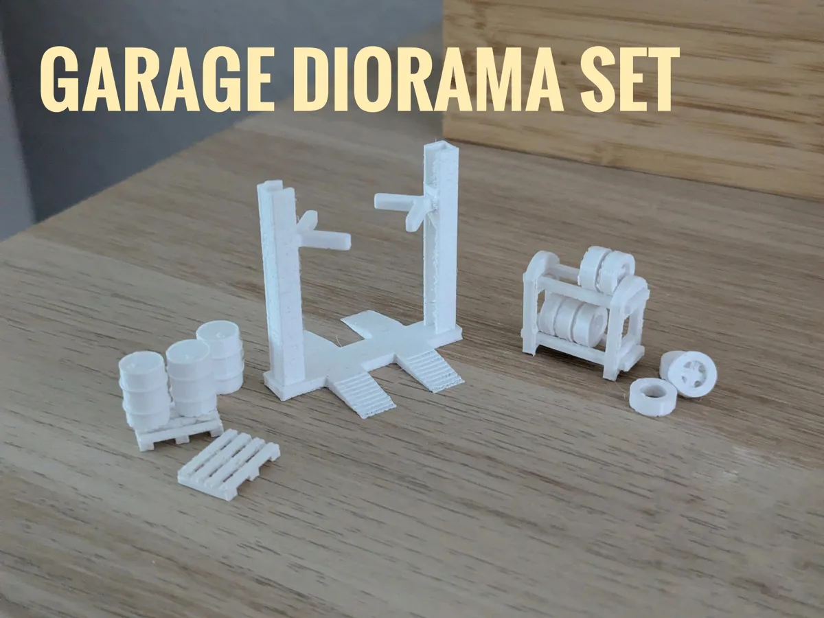 Garage essentials diorama set