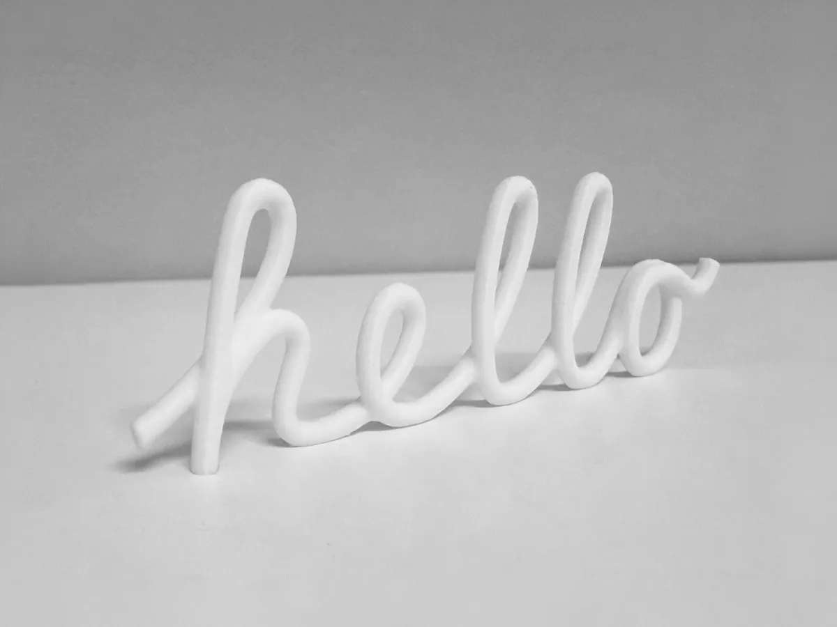 Apple Hello 3D Typography Decor