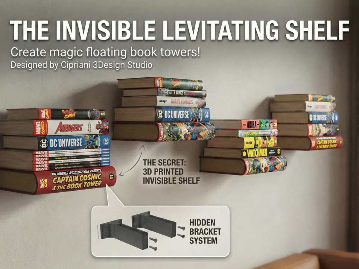 Levitating Book Shelf | Magic Floating Stack