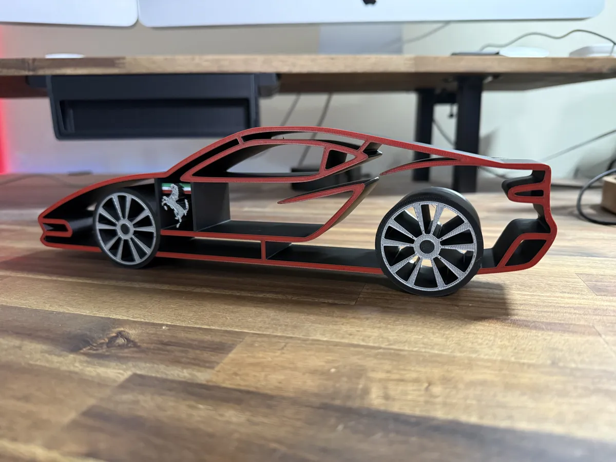 Ferrari Inspired Silhouette Desk Decor, photo 3 of 3 - Ferrari Inspired Silhouette Desk Decor Desk & Office