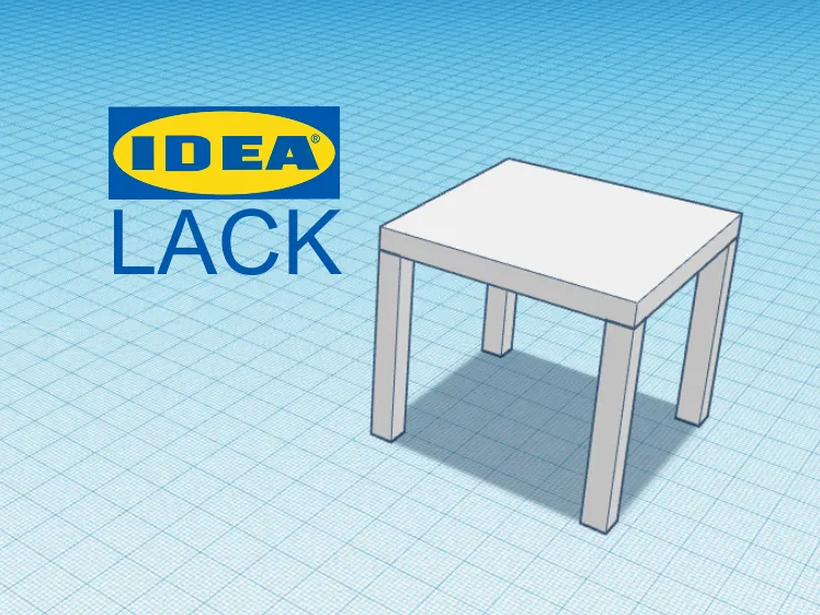 Mini IKEA LACK flat pack kit card