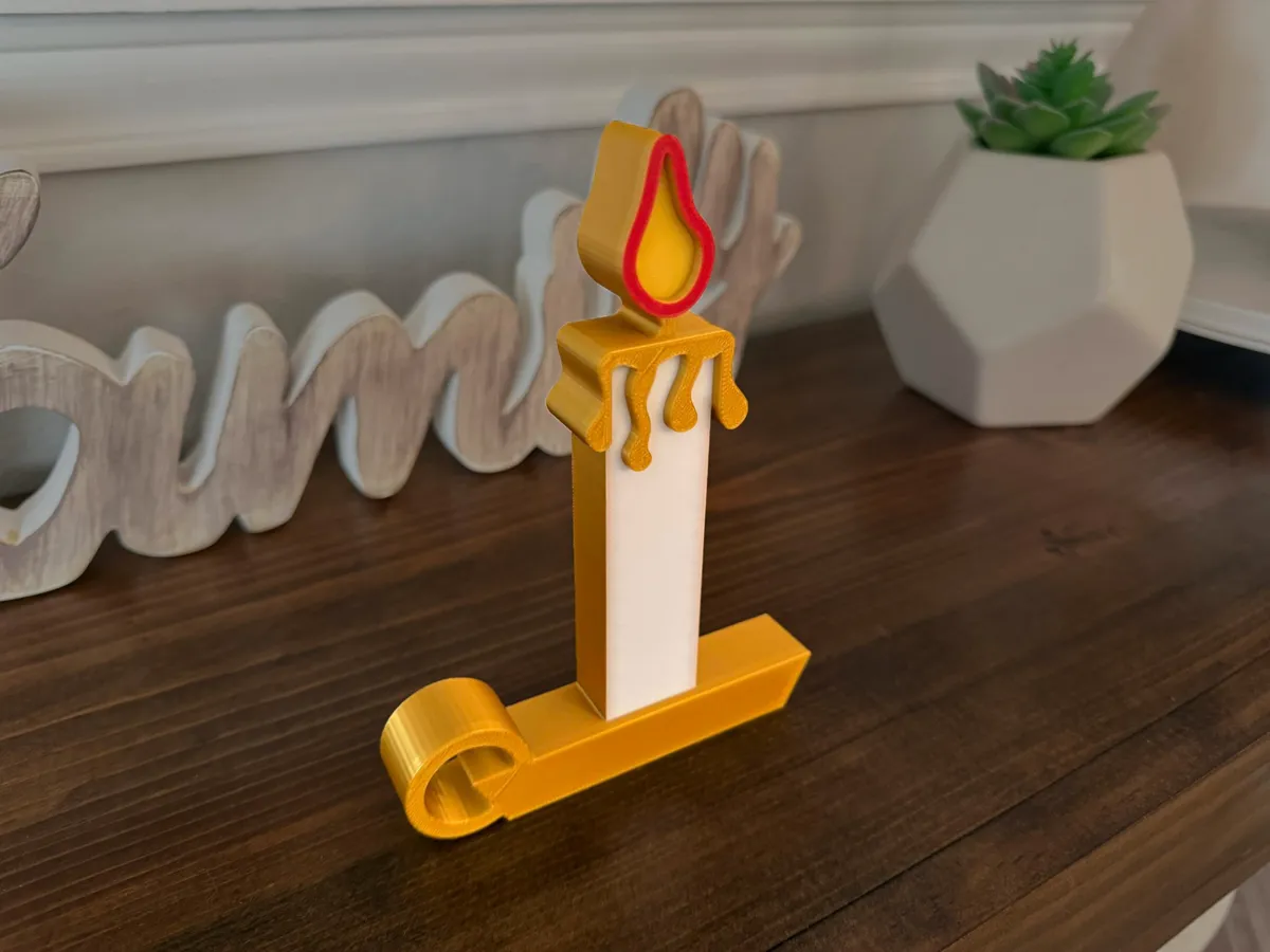 Christmas Candle Free Standing Decor, photo 3 of 3 - Christmas Candle Free Standing Decor Hobby & DIY
