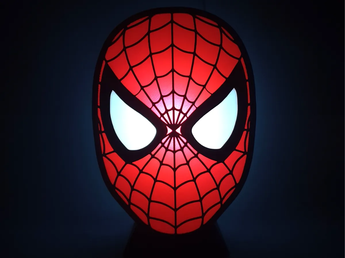 Spiderman Mask Face - small Tealight Lamp ! - Decor, in stock in India