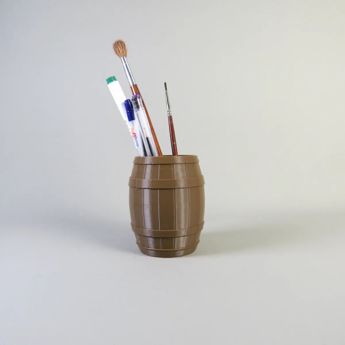 Wooden Beer Barrel Pen Holder, photo 3 of 4 - Wooden Beer Barrel Pen Holder Household