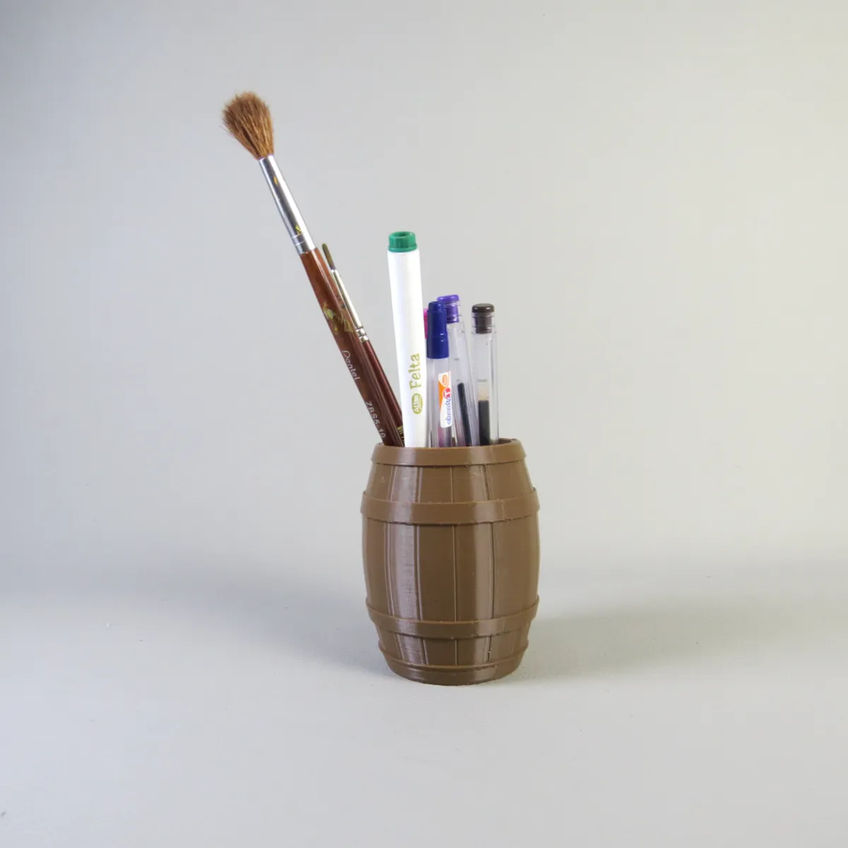 Wooden Beer Barrel Pen Holder, photo 4 of 4 - Wooden Beer Barrel Pen Holder Household