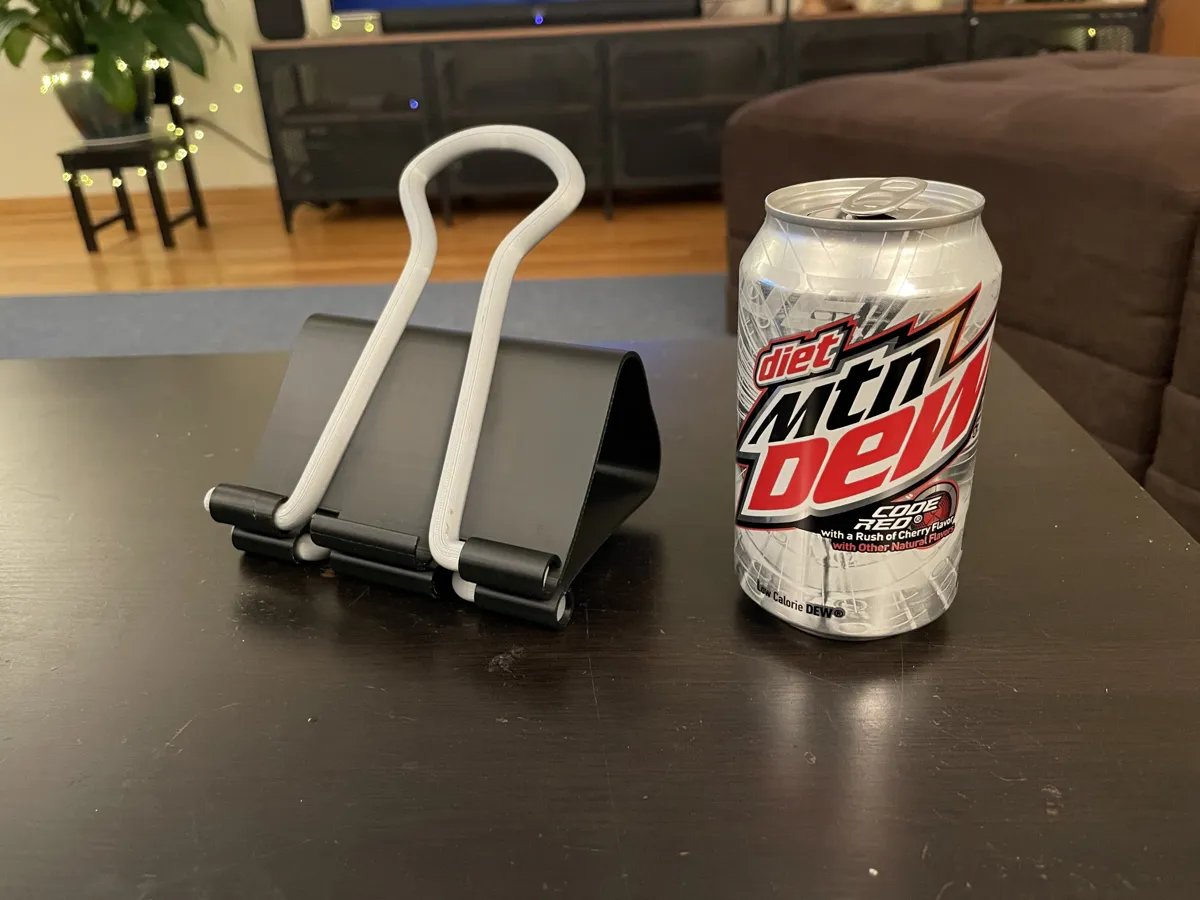 Giant Binder Clip Phone Stand v2, photo 2 of 4 - Giant Binder Clip Phone Stand v2 Household