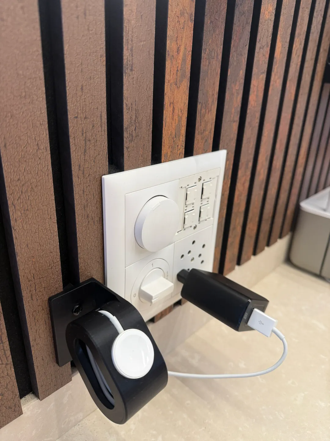 Apple Watch holder for Acoustic Panel e.g. WoodUpp, photo 2 of 3 - Apple Watch holder for Acoustic Panel e.g. WoodUpp Household