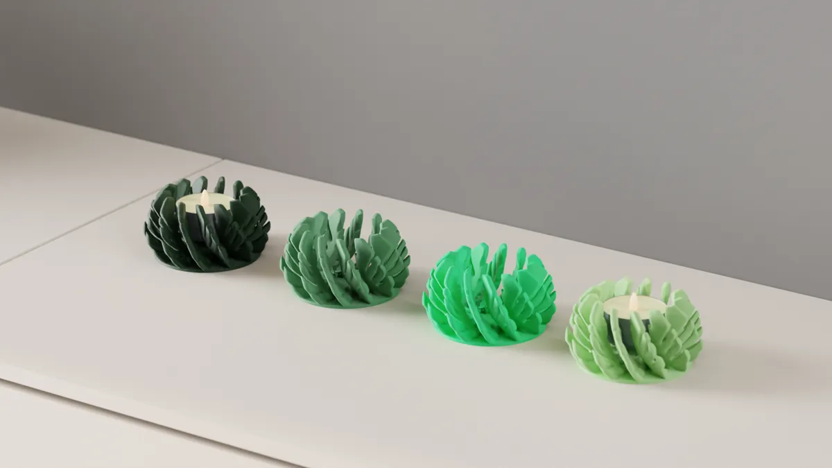 LED Candle Holder. Cute Monstera Tealight stand, photo 2 of 4 - LED Candle Holder. Cute Monstera Tealight stand Home Decor Items