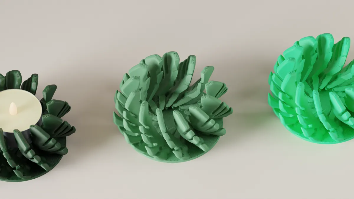 LED Candle Holder. Cute Monstera Tealight stand, photo 4 of 4 - LED Candle Holder. Cute Monstera Tealight stand Home Decor Items