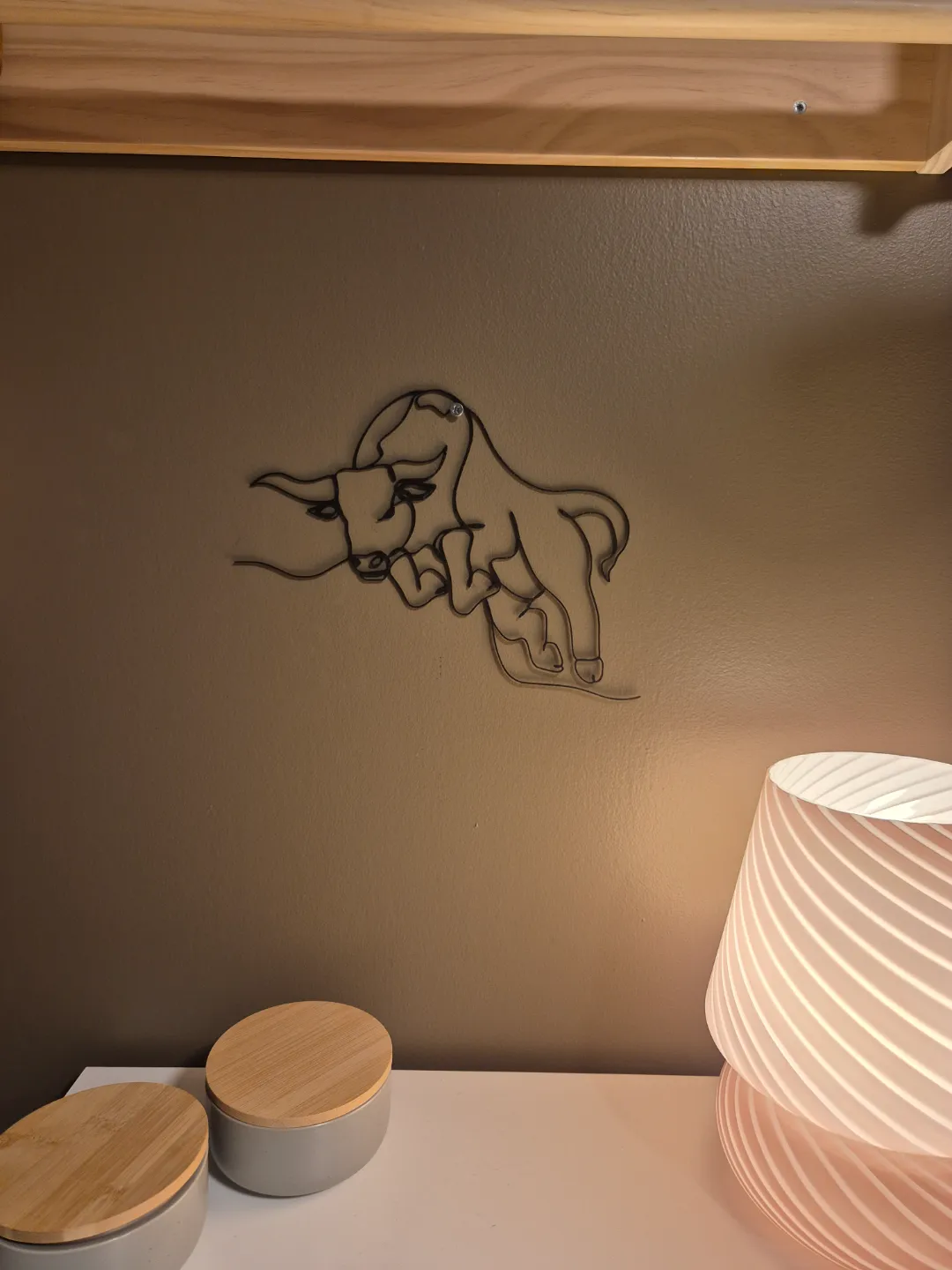 Bull wall art, photo 3 of 3 - Bull wall art Household