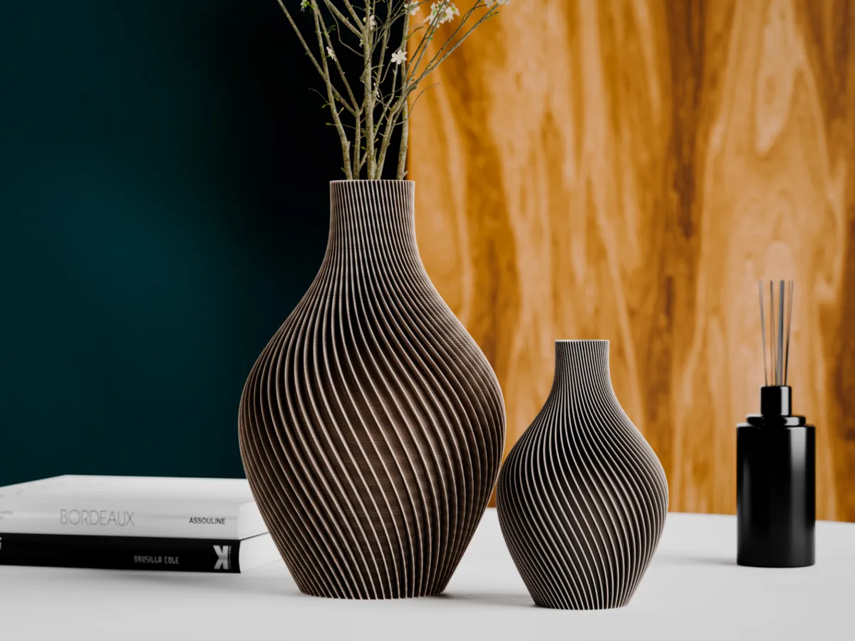 Spiral Vase Design for Dried Flowers