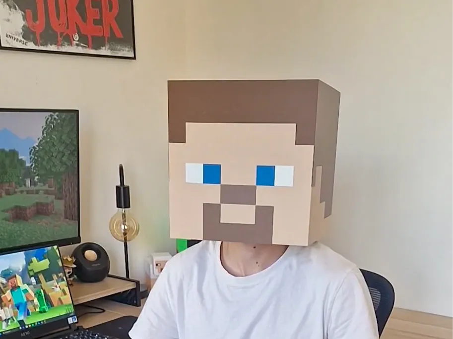 Minecraft Cosplay: Steve's head