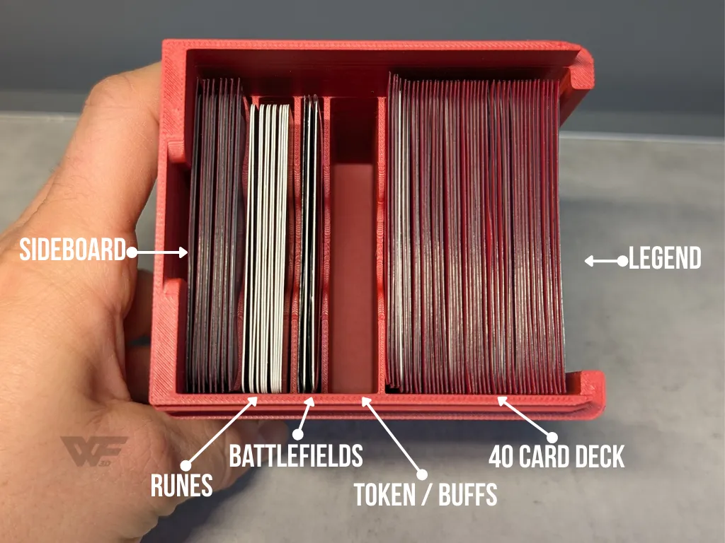 Simple Riftbound 2 Part Deckbox with dividers, photo 4 of 4 - Simple Riftbound 2 Part Deckbox with dividers Board Games & Tabletop