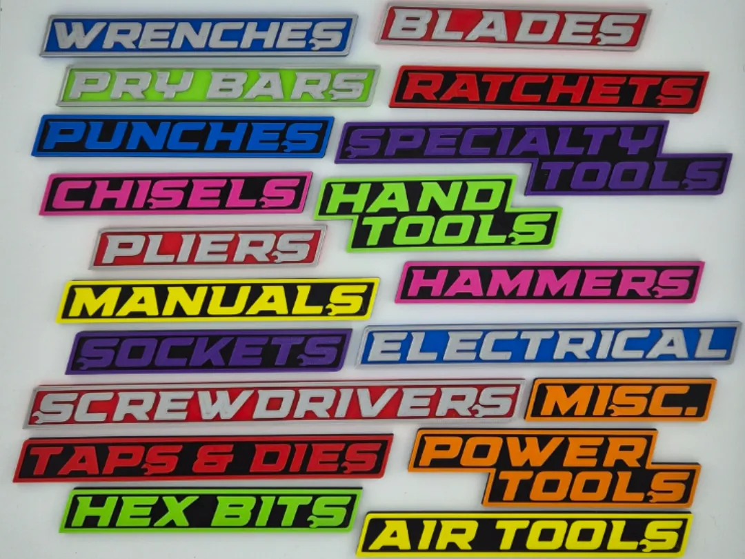 Toolbox Magnet Labels