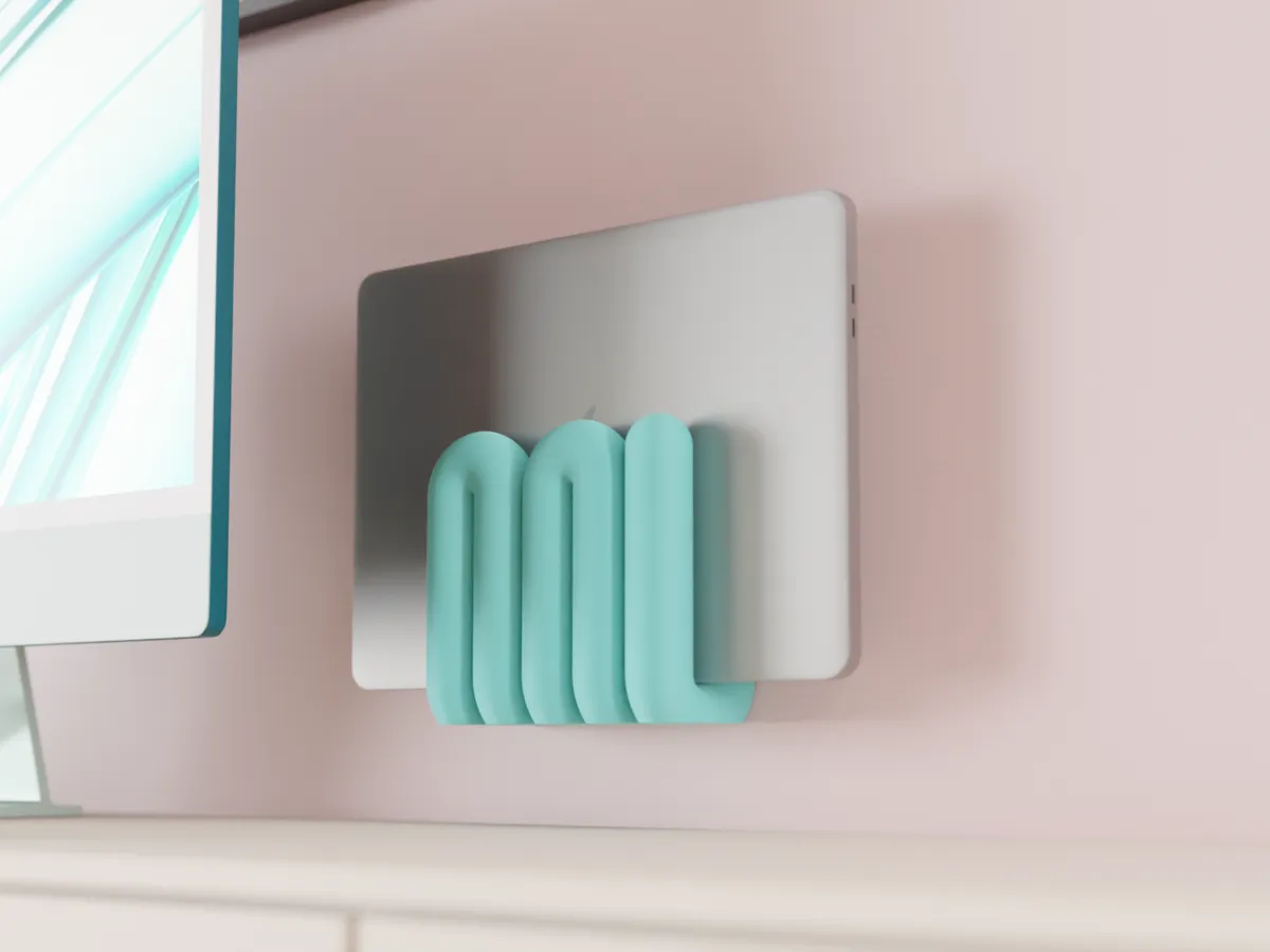 Wall Mounted Wibble Aesthhetic Laptop Holder