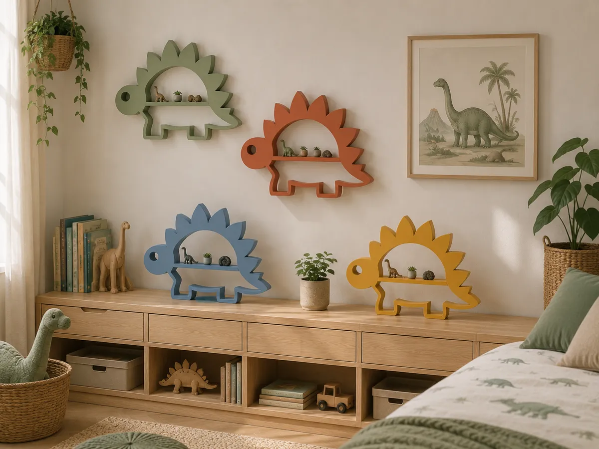 Stegosaurus Display Shelf, Wall & Tabletop Decor, photo 4 of 4 - Stegosaurus Display Shelf, Wall & Tabletop Decor Storage & Organisation