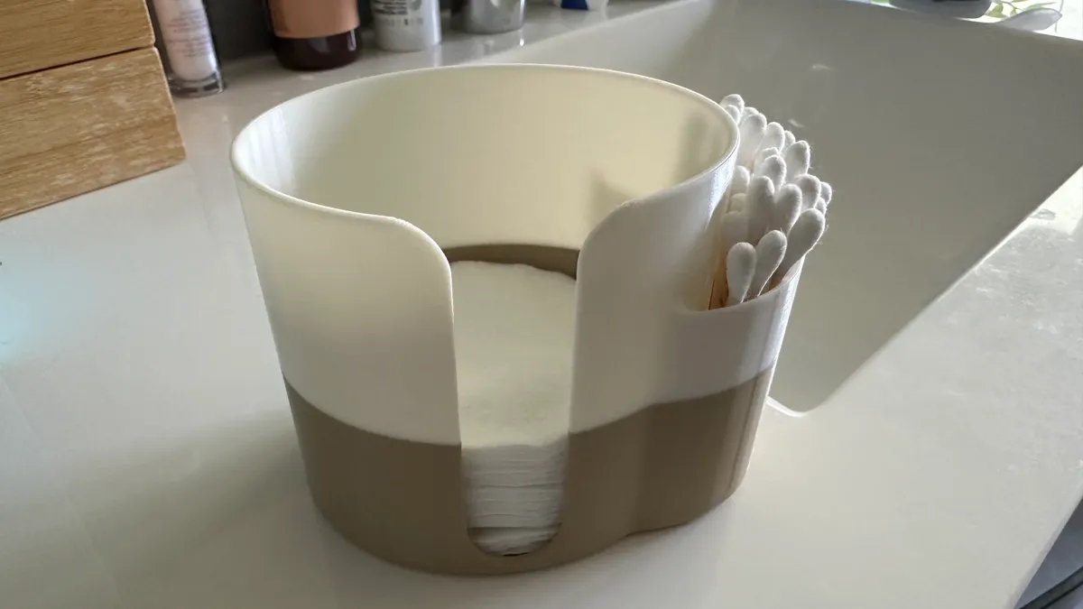 Oval Cotton and Q-Tip Organizer