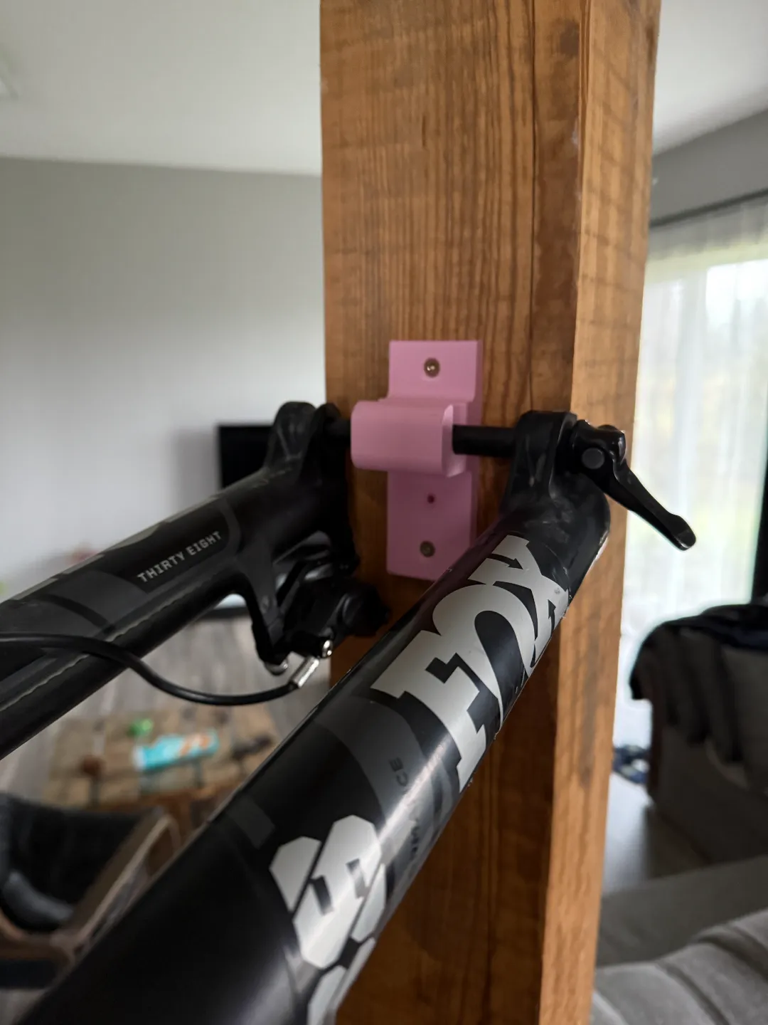 MTB Bike wall mount hook for through axle, photo 3 of 4 - MTB Bike wall mount hook for through axle Storage & Organisation