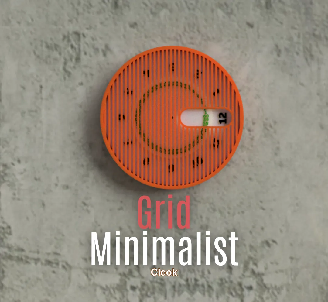 Grid Minimalist Clock