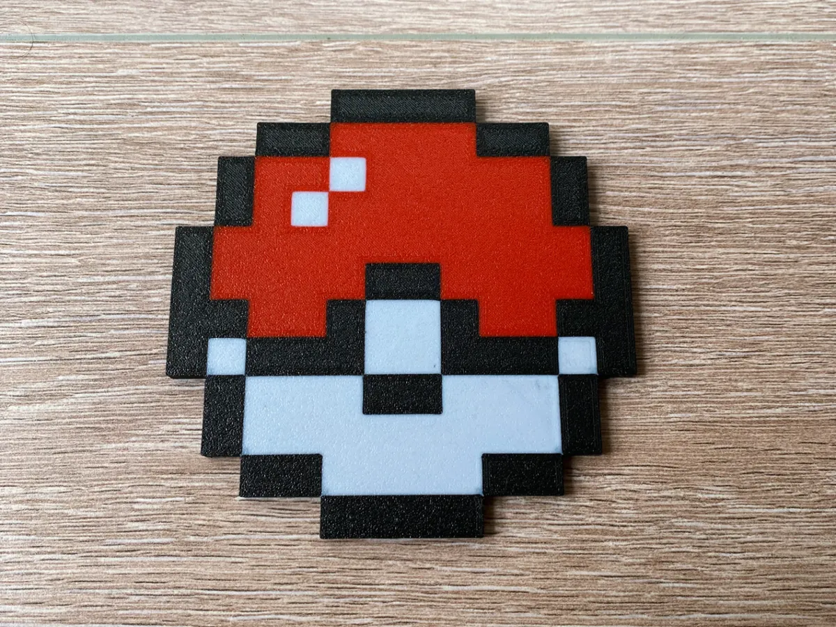 Pixelated Pokeball Coaster - Decor, in stock in India